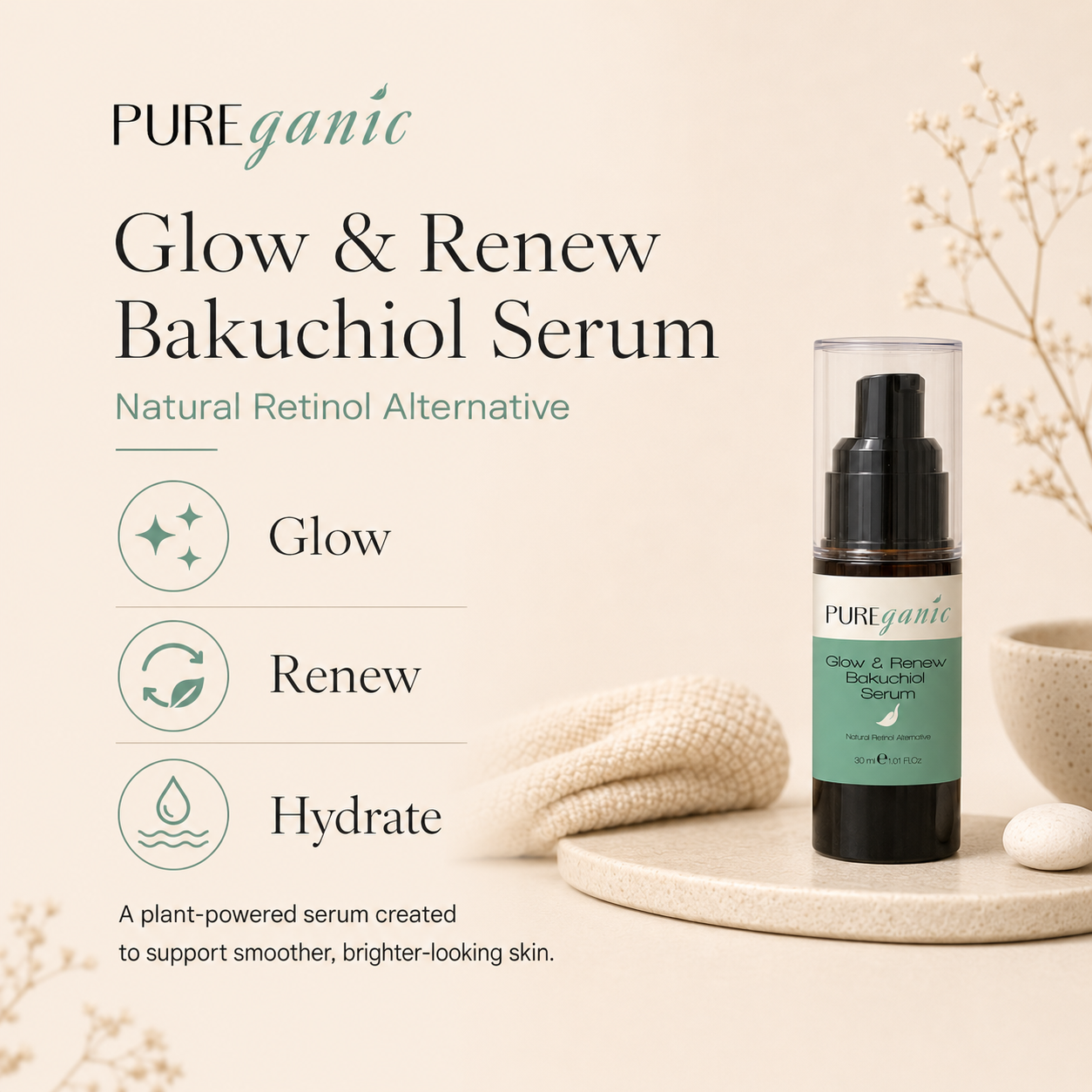 Glow & Renew Bakuchiol Serum - 30 ML